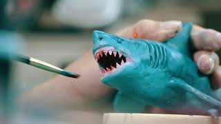 How to make a Shark attack Diver diorama / Resin Art / Polymer Clay
