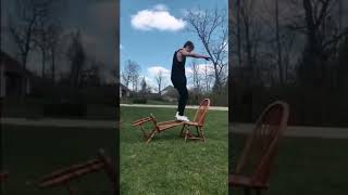 Chair stunt goes wrong
