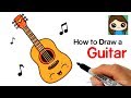 How to Draw a Guitar Easy and Cute