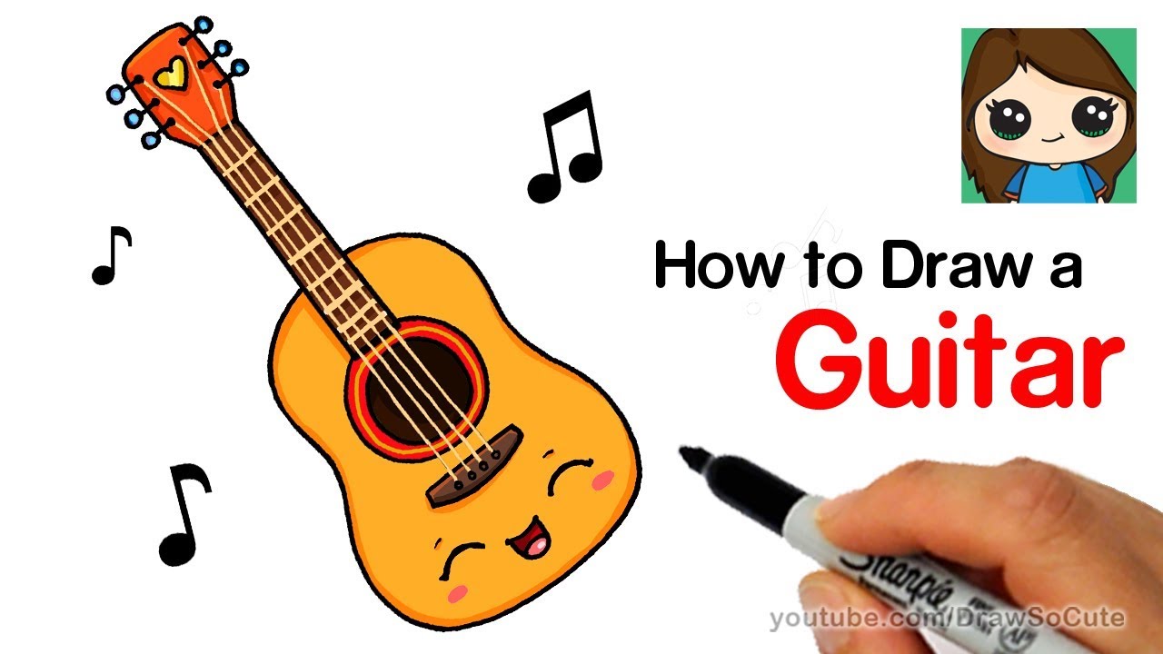 still life drawing of guitar| Easy guitar drawing step by step still life  guitar, chairbook draw - YouTube