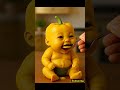 Baby Yellow Bell Pepper Eating Cartoon Face | Cute &amp; Viral Shorts🫑