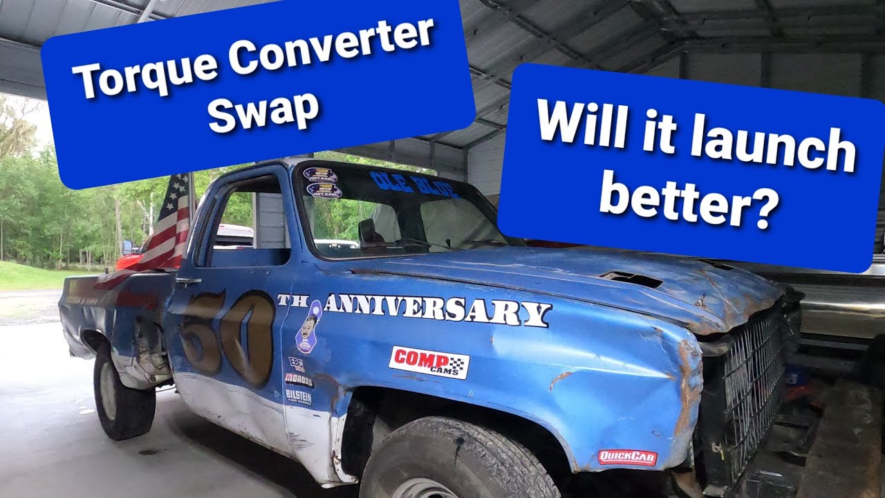 Square body chevy torque converter swap. YouTube