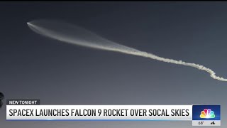 Spacex Launches Falcon 9 Rocket Over Socal Skies