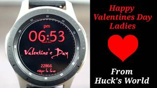 Galaxy Watch/Gear S3 Free Valentines Day Digital Watch Face screenshot 4