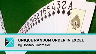 Random Sorted Order without Repeats Using Excel Formulas