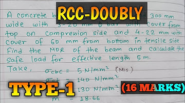 RCC-DOUBLY (TYPE-1) | FIND MOR | SDD 5TH SEM RCC DESIGNING | CTEVT | @Er.dipesh186 #rcc