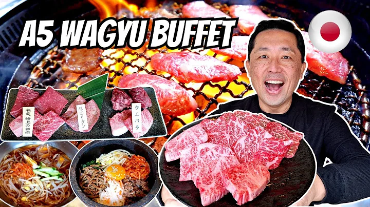 BEST ALL YOU CAN EAT A5 WAGYU BEEF BBQ BUFFET 🇯🇵 Wagyu Restaurant in Tokyo Japan
