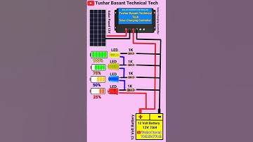 12 Volt Battery Level indicator Solar Panel Charging Connection #shorts