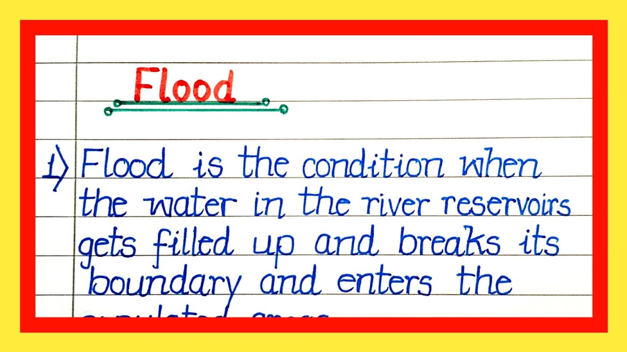 the flash flood essay 120 words