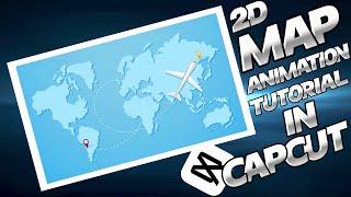 Aeroplane Route Map 2D Animation Tutorial In CapCut | WrestleWireHub |