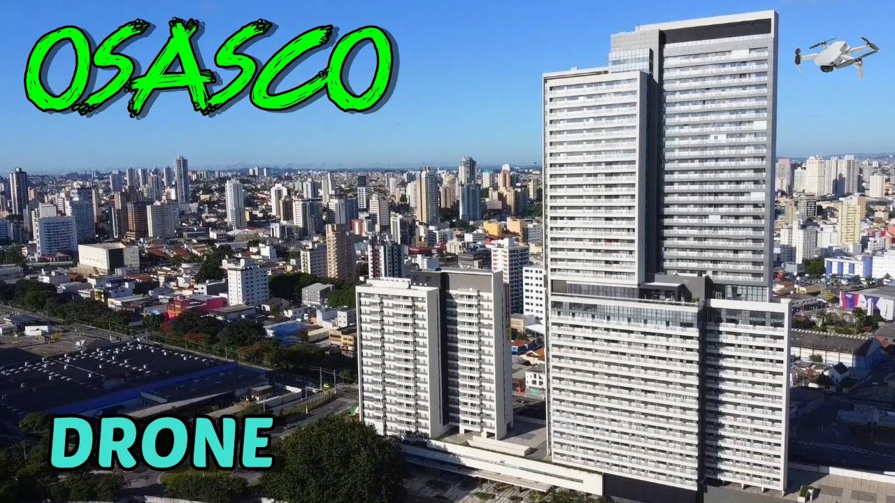 Drone sobrevoa a área central de Osasco (The Cittyplex Osasco, Ponte Metálica e mais) - São Paulo