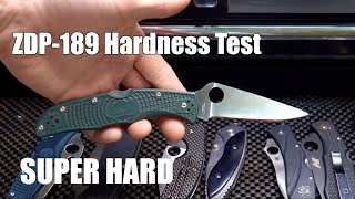 How Hard Is ZDP-189? Hardness Testing Spyderco Endura 4 in ZDP-189 - Spoiler SUPER HARD