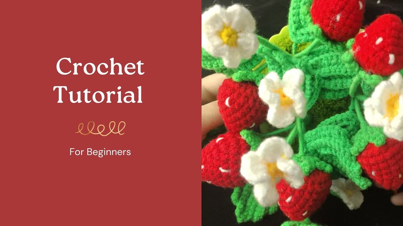 FREE Strawberries Vines and Flowers: Crochet pattern