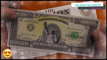 ¿Es real un billete de un millón de dólares?