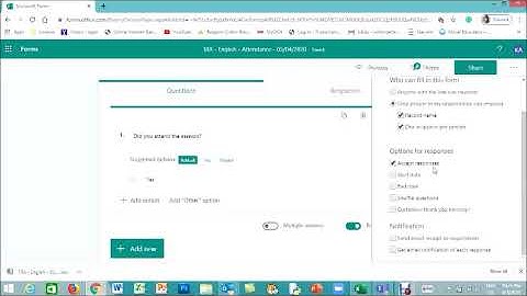 Microsoft teams - Creating attendance form