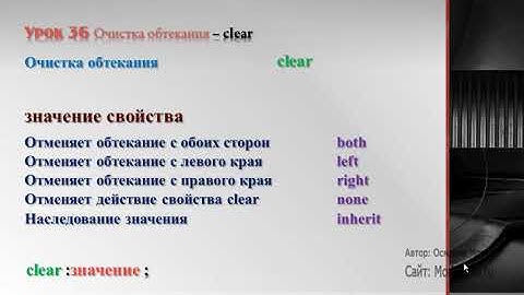 Создание сайта на CSS Урок-36 Очистка обтекания clear