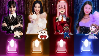 WEDNESDAY DANCE WITH MY HANDS vs BLACKPINK JISOO FLOWER vs TOCA TOCA ANIME vs FIFTY FIFTY CUPID