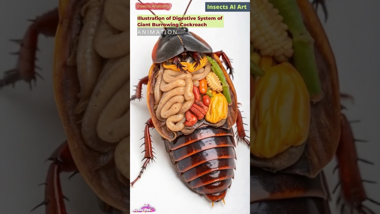 Illustration of Giant Burrowing Cockroach's Animation | Insects AI Art | 02