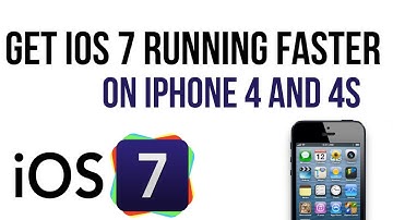 How to get ios 7 running faster on older devices (iPhone 4/4S )