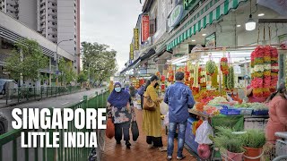 Singapore City: Scenes from Little India as the Country Opens Up (4K HDR)