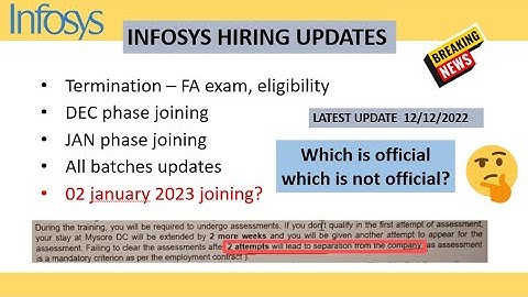 Infosys onboarding update | official or unofficial news | Termination | phase joining