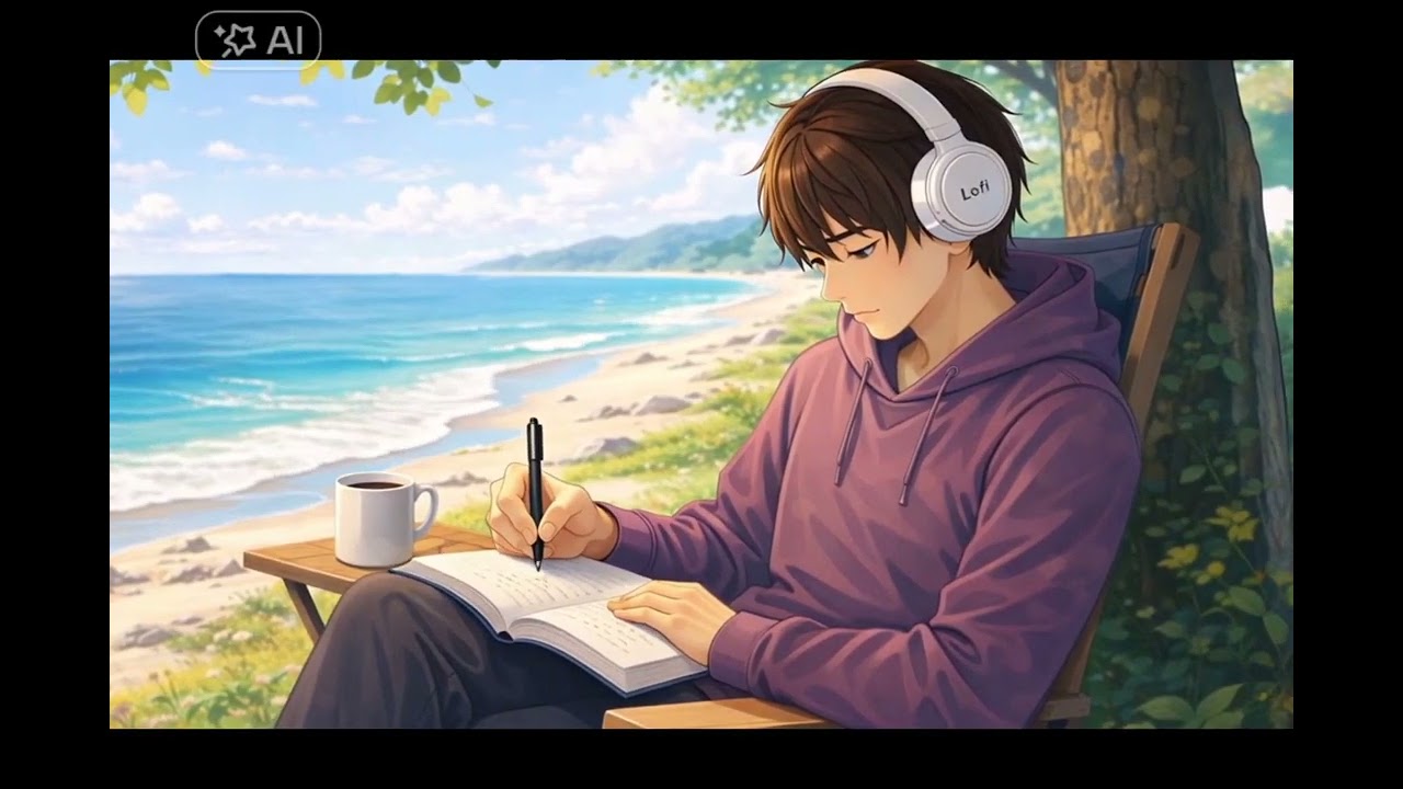 Aren by the Sea 🌿 | Calm Lofi Beats for Focus & Writing