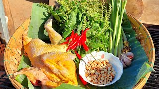 Roast chicken, special ingredients, very delicious  Cambodian food ??