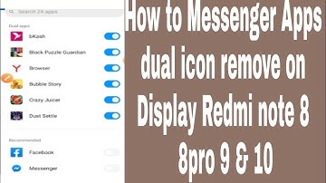 How to Messenger Apps dual icon remove on Display Redmi note 8 8pro 9 & 10