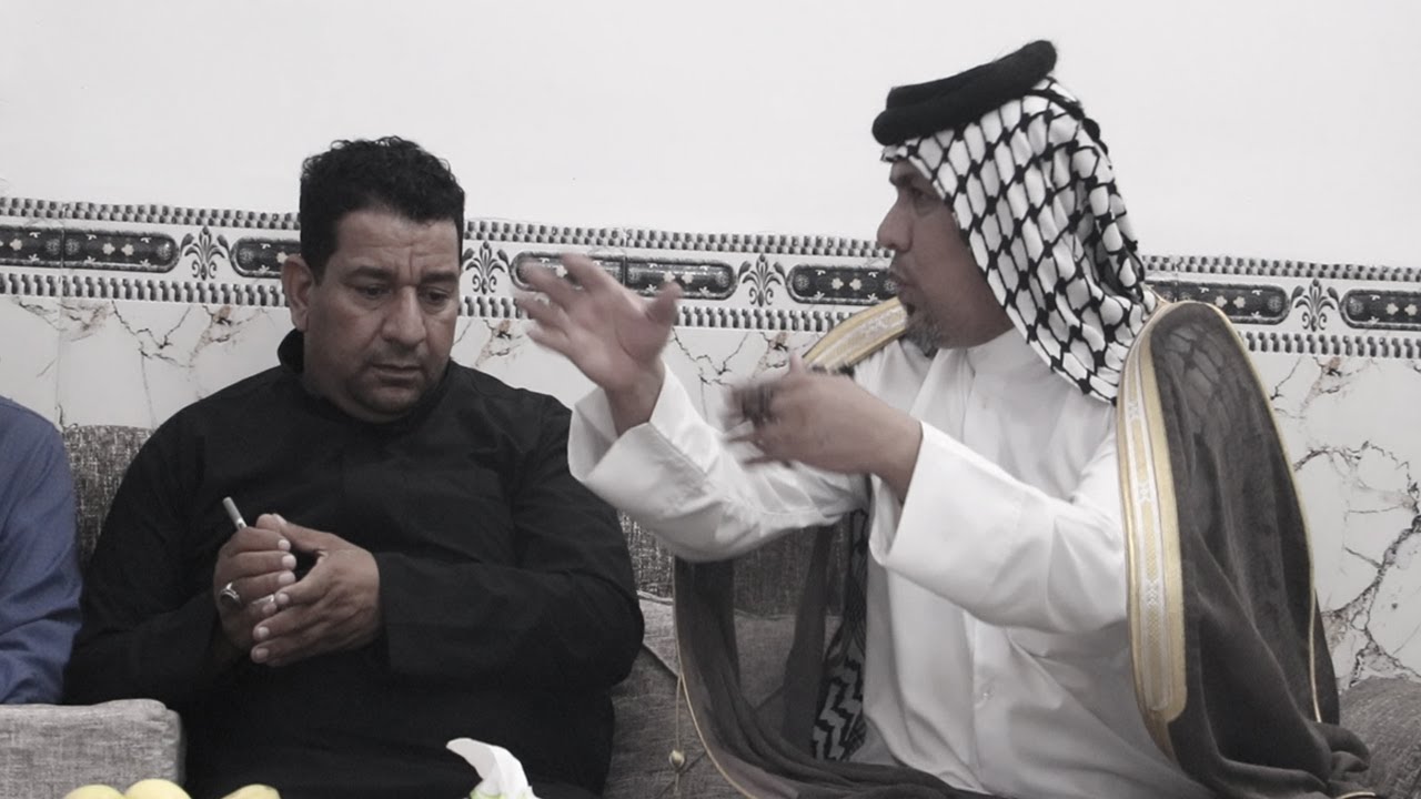 الشاعر حيدر الحاتمي وترحيبة بالشاعر سمير صبيح عند قدومه الى ذي قار