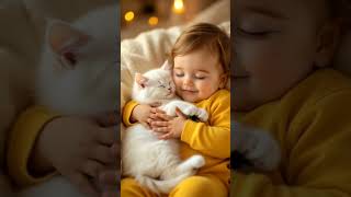 One Hug Can Fix Everything #baby #cat #cartoon #kitten