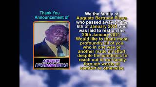 Auguste Bertrand Pierre thank you