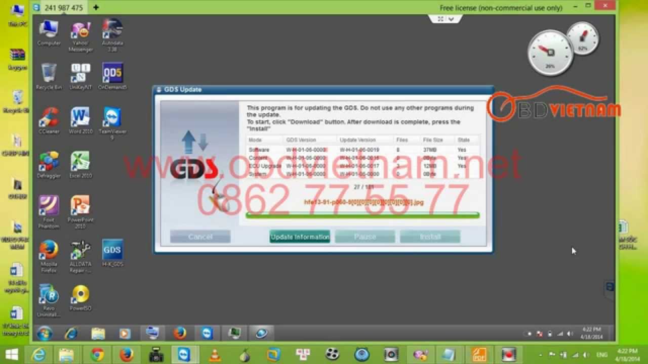 Hướng dẫn Update Phần mềm GDS Hyundai Online (OBDVietNam.Net)