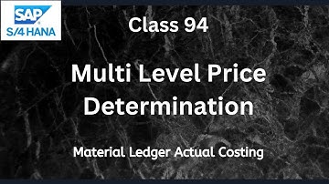 Multi Level Price Determination in Material Ledger | SAP S4 Hana CO-Controlling | Class-94