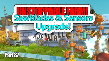 Ultimate Farm Defense! Sawblades, Sensors & Bot Raids - Scrap Mechanic part 37