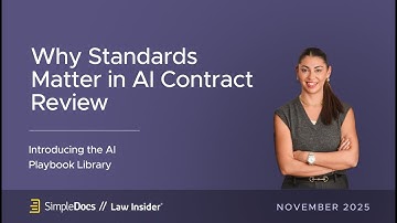 Why Standards Matter in AI Contract Review: Introducing the AI Playbook Library