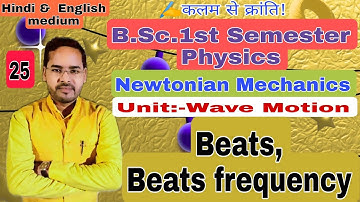 Wave motion|Lec-25| Physics for B.Sc.1st semester|by Navneet Gautam|