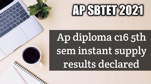 AP DIPLOMA C16 5TH SEM INSTANT SUPPLY RESULTS DECLARED| VIDYAVISION| AP SBTET