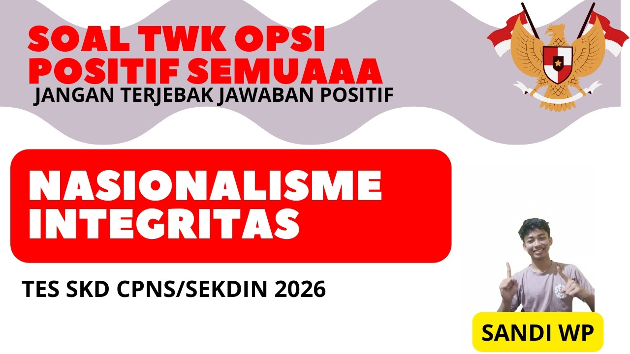 SOAL TWK ASLI DARI YANG SUDAH PERNAH TES UNTUK PERSIAPAN SKD CPNS 2026