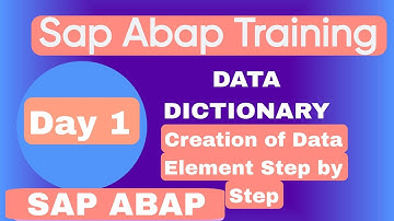 SAP ABAP - DATA DICTIONARY, Day - 1, Creation of Data Element step by step #sapabap #dataelement