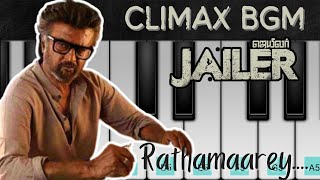 Video thumbnail of "JAILER Sad BGM Piano | Jailer Climax BGM Piano Cover | Rathamaarey Sad BGM | Anirudh | Rajnikanth"