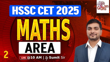 HTET & CET MATHS CLASSES 2025 | AREA | MATHS BY SUMIT SIR #2