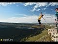 Роупджампинг в Крыму - прыжки со 150 метрой скалы в Качи-Кальоне. Rope Jumping 150 meters.