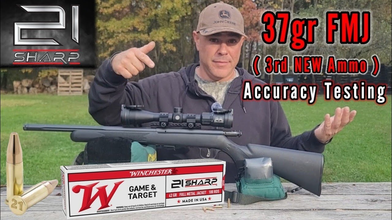 Тест точности .21 SHARP 37gr FMJ с Savage Mk2