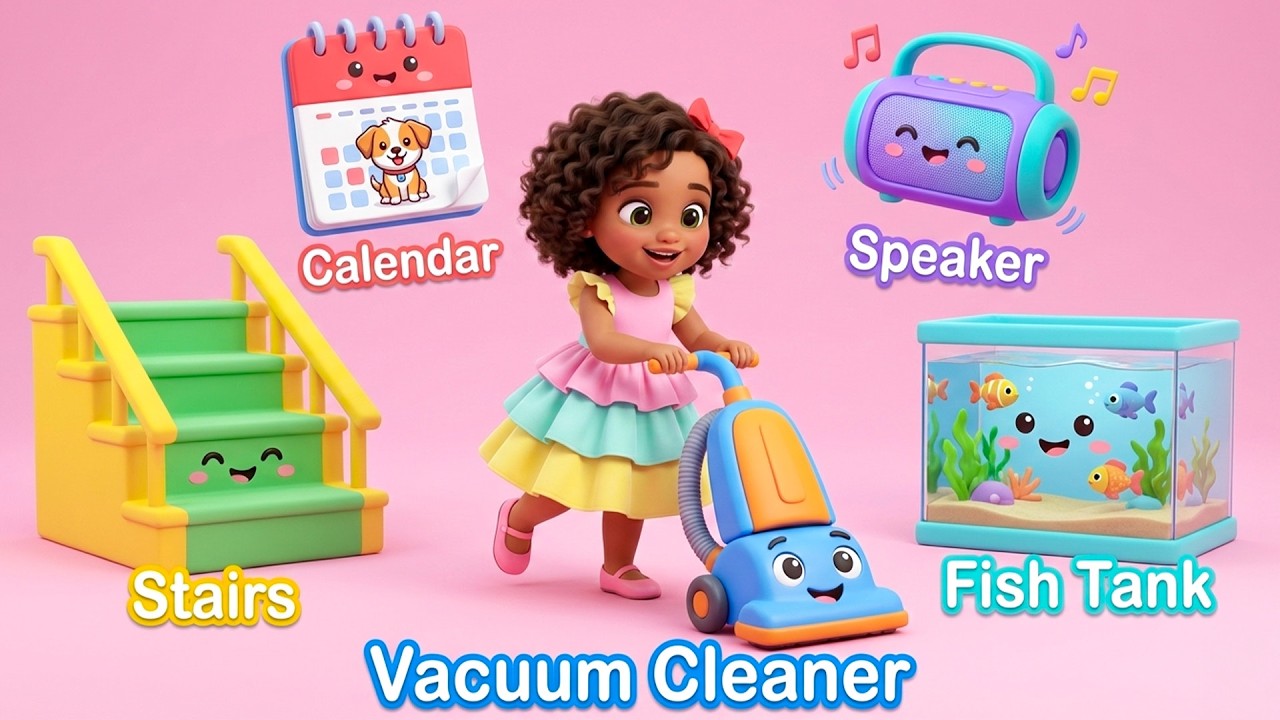 Dạy Bé Học Từ Vựng Tiếng Anh Chủ Đề Đồ Vật Trong Nhà 🎶🧸 | Học Mà Chơi Cùng Bé