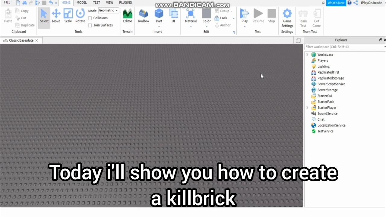 How to create a killbrick in roblox studio youtube