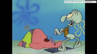 Squidward breaks his back.