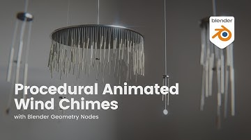 Procedural animated wind chimes | Blender Geometry Nodes