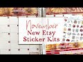 November New Releases | Planner &amp; Budget Stickers | KayceeLeighDesign Etsy Sticker Shop