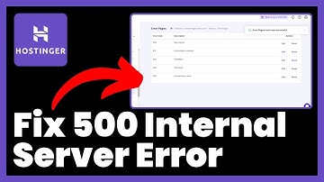 How to Fix 500 Internal Server Error in Hostinger