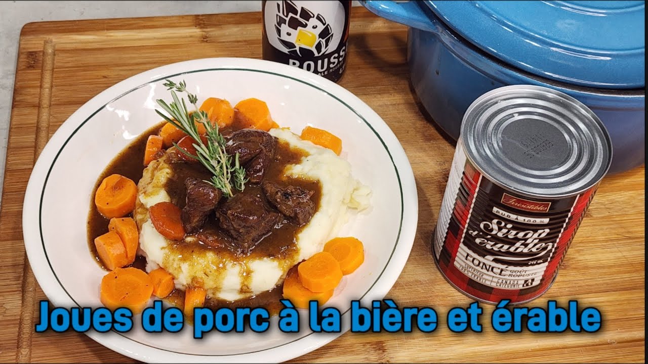Joues de porc a la bière et érable